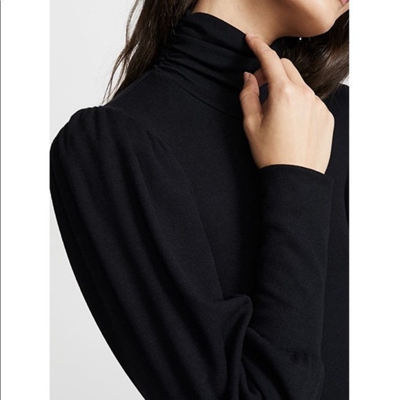 Rachel Pally Luxe Rib Eloise Black Long Sleeve Bodysuit. Size Small. - Picture 5 of 11